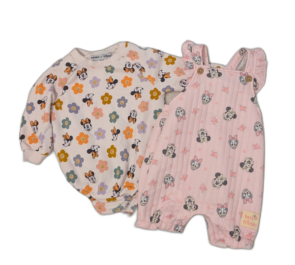 Disney baby 12 mo romper & Disney sweatshirt romper 12-18 mo